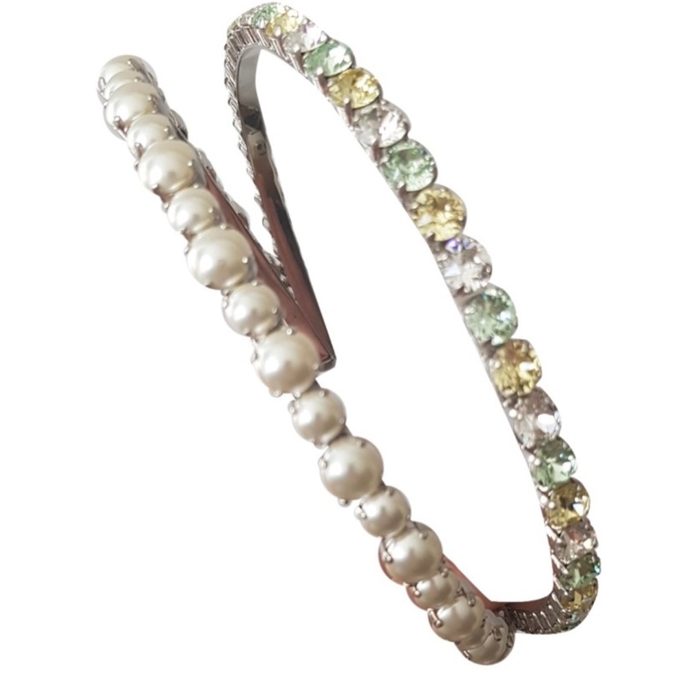 Miu Miu crystal and pearl headband
